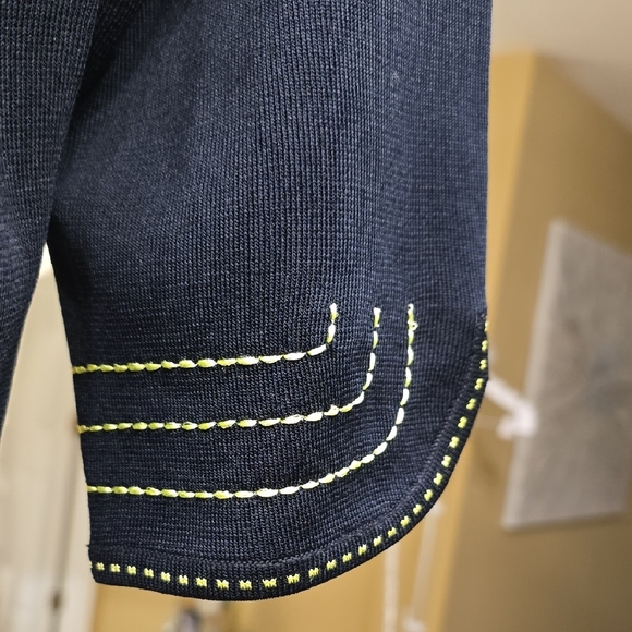 Ming Wang Green and Black Blazer Elegant Style - Picture 5 of 14